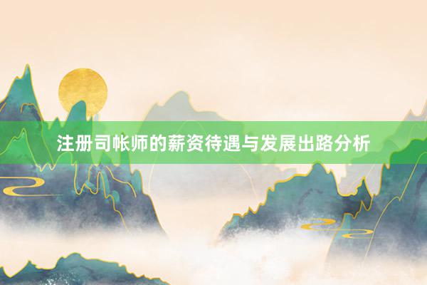 注册司帐师的薪资待遇与发展出路分析